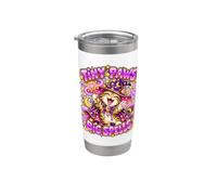 Halloween Tiny Paws Big Spells Cute Wizard Cat Magic Spell Bicchiere termico in acciaio inox doppia parete