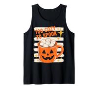 Halloween Too Cozy To Spook Retro Hot Cocoa Pumpkin Lover Canotta