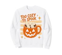 Halloween Too Cozy To Spook Retro Hot Cocoa Pumpkin Lover Felpa