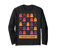 Halloween Too Cute To Spook Fun Ghosts Maglia a Manica