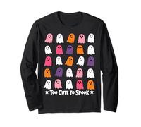 Halloween Too Cute To Spook Fun Ghosts Maglia a Manica