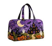 Halloween Tote Bag - Quilted Polyester Pumpkin Ghost Design