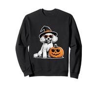 Halloween Toy Poodle Funny Dog Occhiali da Sole a Forma di Zucca Felpa