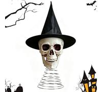 Halloween Tree Decorations, Festival Treetop Witch Hat Skull Ornaments