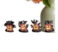 Halloween Tree Nightlight 4 Pezzi Mini Lanterna Alimentata a Batteria