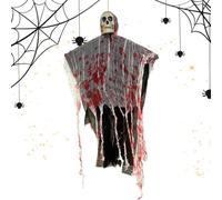 Halloween Tree Scheletro Decorazioni - Ciondolo illuminato a forma di scheletro | Terrificante per ringhiere all'aperto | Decorazioni inquietanti per le feste di casa interni giardino fuga figura in