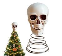 Halloween Tree Topper - Decorazione per teschio spaventoso per la decorazione di festa gotico | Ornamento della corona degli alberi Spooky per caffè, hotel, ristorante, appartamento, spazi