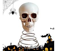 Halloween Tree Topper, Scary Festive Decor, Skull Topper, Gothic Treetop Ornament, Spooky Holiday Accent for Rental Businesses Cafe Hotel Restaurant Apartment Bedroom, 7.48x3.82x4.13 Inches