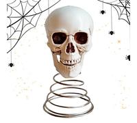 Halloween Tree Topper, Skull Treetop Decor, Scary Festive Accent, Lightweight Frame, Stable Base Clip, Detailed Finish, Spooky, Easy Setup, Cafe, Hotel, Apartment, 19x9.7x10.5cm