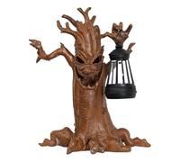 Halloween Trees Outdoor, Spooky Tree Statue with Solar Lantern, Haunted House Decoration, Porch Lawn Garden Patio Pathway Decor, Indoor and Outside Halloween Party Accessory 8.86 X 5.12 X 11.02 Inches