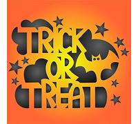 Halloween trick or Treat stencil - riutilizzabile stencil per pittura murale manifesti etichette parole citazioni - utilizzo su pareti, pavimenti, tessuti, vetro, legno, e molto altro ancora... small