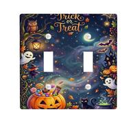 Halloween Trick or Treats Jack-o'-lantern doppio interruttore luce piastra di copertura