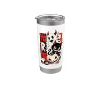 Halloween Trick R Treat Spooky Ghost Black Cat Bicchiere termico in acciaio inox doppia parete