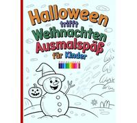 Halloween trifft Weihnachten Ausmalspaß für Kinder: Einfache und schöne Designs, die kühn und einzigartig sind.