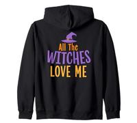 Halloween Tutte le streghe mi amano ragazzi divertenti Felpa con Cappuccio