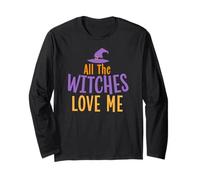 Halloween Tutte le streghe mi amano ragazzi divertenti Maglia a Manica