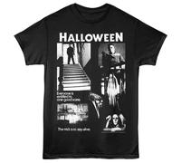 Halloween - Un Buon Spavento Collage - T-Shirt Nera Da Uomo A Manica Corta