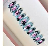 Halloween Unguis Art Set Rose Motore di Ricerca Manifestazione Modello Persistere Zoccoli con Decorazione Scintillata 30 Divisioni Quick Halloween Unguis Designs