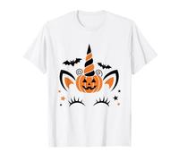 Halloween Unicorn Ghost Pumpkin Spooky Costume Outfit Maglietta