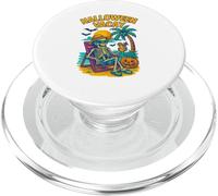 Halloween Vacay Funny Skeleton Beach Sunset Design PopSockets PopGrip per MagSafe