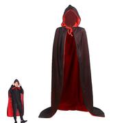 Halloween Vampire Cloak Cape, Black And Red Reversible Masquerade Costume Cape For Adults, Dracula Witch Wizard Outfit, Halloween Parties And Cosplay Events, Full-Length Coverage
