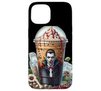 Halloween Vampire Coffee Mug Dracula Themed Coffee Lover Custodia per iPhone 15