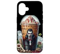 Halloween Vampire Coffee Mug Dracula Themed Coffee Lover Custodia per iPhone 16