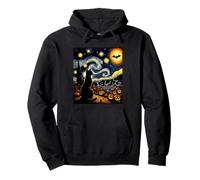 Halloween Van Gogh Strega Black Cat Party Costume Felpa con Cappuccio