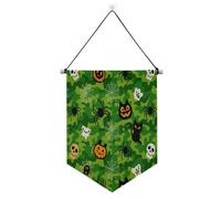 Halloween Verde Camouflage Zucca banner gancio per parete con asta telescopica banner bandiere decorazioni cantiere all'aperto per Festival & giorno speciale banderine para fiestas