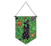 Halloween Verde Polka Dot banner appeso con asta telescopica cantiere banner appeso decorazione della parete per Festival & giorno speciale suministros para fiesta de a?o nuevo