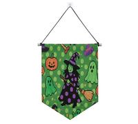 Halloween Verde Polka Dot Decorazioni di Halloween banner per appendere con asta telescopica porta banner appeso a parete decorazioni per feste per Festival & giorno speciale suministros para fiesta