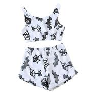 Halloween Vest Pajamas Set - Cute Pumpkin & Ghost Print, Glow-in-The-Dark Vest Cozy Flannel Pumpkin & Ghost Pjs Shorts (#1,L)