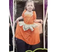 Halloween Vestito arancio per bambina con cappello taglia 7/ 9 anni