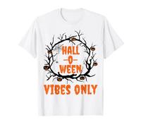 Halloween Vibes Only Pumpkin Fall Corona Mamma papà Ragazzi Ragazze Maglietta