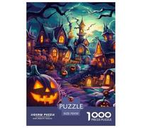 Halloween Village 1000 Pezzi Puzzle Regalo Creativo Per Il Relax Per Adulti E Bambini Dai 12 Anni Qualità Premium Sfide Extra Divertenti Intrattenimento Creativo 70x50cm/1000pcs