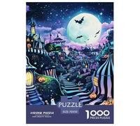 Halloween Village 1000 Pezzi Puzzle Romantico Regalo Per Adulti A Partire Dai 14 Anni Qualità Premium Sfide Extra Divertenti Intrattenimento Creativo 70x50cm/1000pcs
