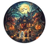 Halloween Village 1000 Piece Jigsaw Puzzle For Adults Educational Games Stress Relief Puzzle Exercise The Memory of The Brain for Men, Women, Elders, Seniors 1000pcs (67.5x67.5cm)