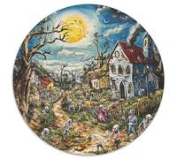 Halloween Village 1000 Pieces Jigsaw Puzzles For Adults Educational Games Stress Relieving Entertainment Exercise The Memory of The Brain For Adults Gifts 1000pcs (67.5x67.5cm)