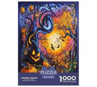Halloween Village Jigsaw Puzzle Impossibili 1000Pcs Decorazione Per La Casa. Giochi Rilassamento E Intelligence Per Adulti E Bambini Da 12 Anni 70x50cm/1000pcs