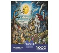 Halloween Village Jigsaw Puzzle Impossible 1000Pcs Decorazione Per La Casa. Giochi Rilassamento E Intelligence Per Adulti E Ragazzi Da 14 Anni 70x50cm/1000pcs