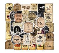 Halloween Vintage Potion Label Stickers 50-Pack, Etichette in Vinile Cartone Animato per Adolescenti, Perfette per Decorare Quaderni, Valigie, Skateboard, Borracce, Bottiglie di Vino e Altro