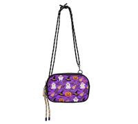 Halloween Viola Camouflage Zucca Piccola Borsa Crossbody per Uomo Impermeabile con Cinghia Regolabile Sopra La Borsa A Tracolla Data carteras elegantes para mujer