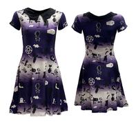 Halloween Viola Ombre Bats Inquietante Gatto Grim Reaper Haunted Casa Collare Da