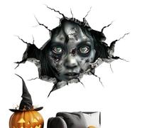 Halloween Wall Clings 2D Spooky - - - Scary Face Optical Illusion Wall for