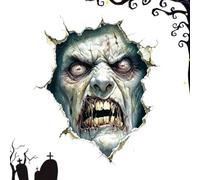 Halloween Wall Sticker | Breaking Through Wall PVC Seasonal Decoration