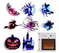 Halloween Wall Stickers 8 Pieces - LED Peel and Stick 3D Halloween Wall for