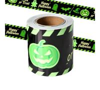 Halloween Warning Tape - Luminous Self Adhesive Creepy Safety Marking Decor