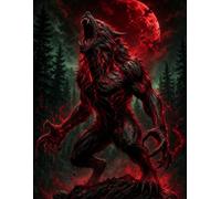 Halloween Werewolf Notebook: Blood Moon Lined Journal for Writing, Notes & Sketches