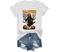 Halloween Will Never Die Shirt Novità Halloween Scheletro Tshirt Divertente Halloween Top, bianco, L