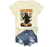 Halloween Will Never Die Shirt Novità Halloween Scheletro Tshirt Divertente Halloween Top, Colore: giallo crema., L